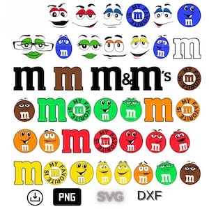 M&M&#39;s Faces SVG Cut Files for Cricut (Digital Download)