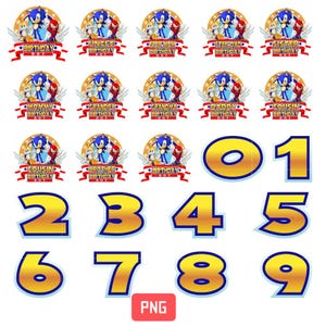 Sonic Birthday Boy PNG Clipart (Digital Download)