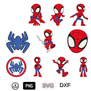 Spiderman SVG Bundle: Superhero Clipart, Cut Files (Digital Download)