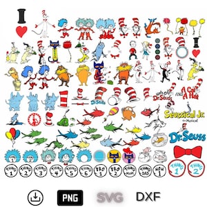 Dr. Seuss Clipart: Layered SVG, PNG, Vector Files