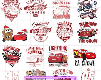 Lightning McQueen SVG Bundle: Cars Cut Files for Cricut (Digital Download)