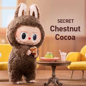Secret Pop Mart Labubu The Monsters Tasty Macarons Chestnut Cocoa Vinyl Plush Pendant Authentic No Box No Card