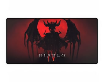 Alfombrilla de escritorio inspirada en Diablo / Alfombrilla de ratón para juegos / Accesorio de escritorio perfecto
