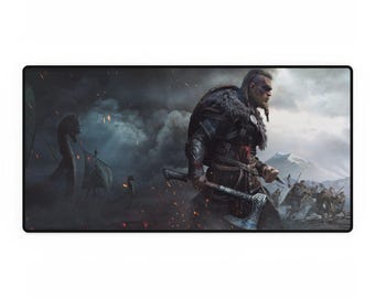 Assassin Valhalla inspirierte Schreibtischmatte | Gaming Maus Pad | Perfektes Schreibtisch-Accessoire