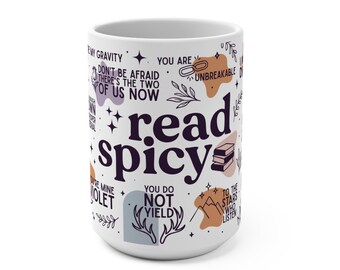 Read Spicy Literary-Inspired Mug, Inspired by ACOTAR and Throne of Glass Book Quotes, Fantasy Literature Lover Gift