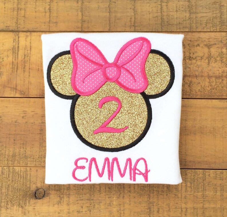 Ensemble 1er Anniversaire Baby Minnie Mouse - Taille 12 Mois, Rouge à Paillettes, Neuf