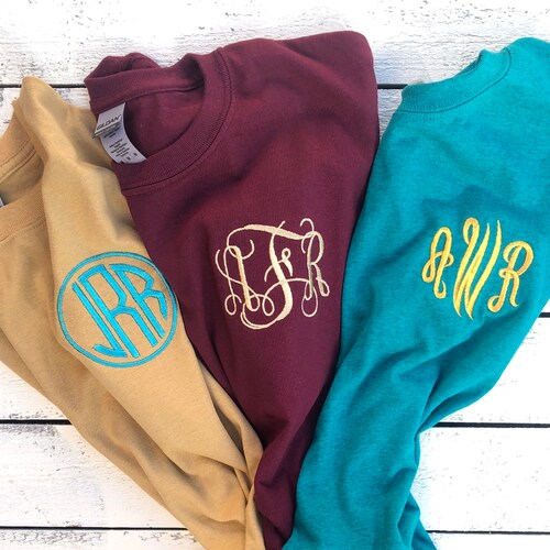 Embroidered monogram T-shirt