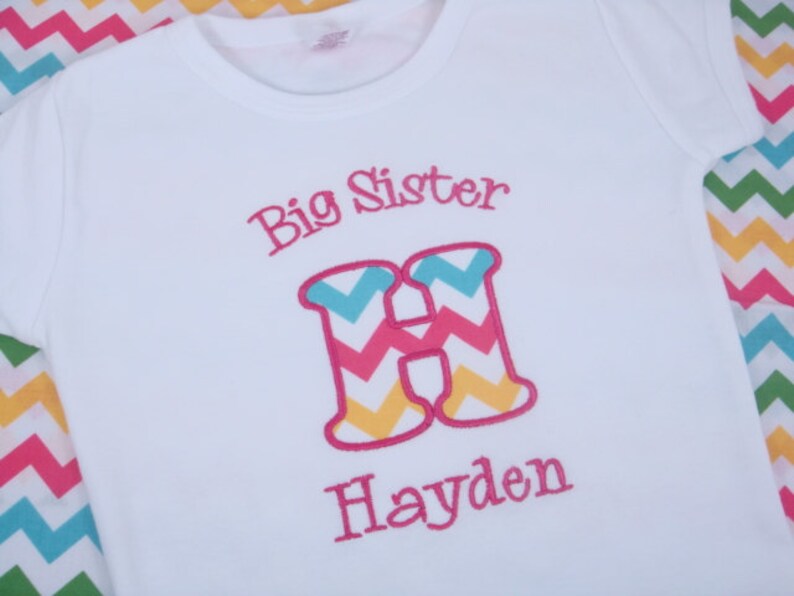 Sisters Shirt Little Sister Shirt Little Sister Chevron Big Sister Little Sister Rainbow Chevron Sister shirt