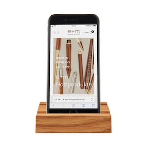 Wooden phone holder (oak) – Phone Board | Minimalist smartphone stand | Gift & office accessory