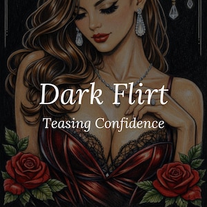 Dark Flirt Malbuch Pleasure - 9-seitiges Malbuch für Erwachsene | Verführerische feminine Line Art, dunkle Romantik Digitale PDF