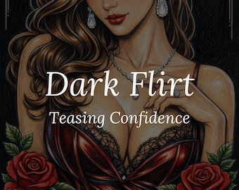 Dark Flirt Coloring Pleasure – Libro da colorare per adulti di 9 pagine / Seducente disegno femminile, Dark Romance PDF digitale