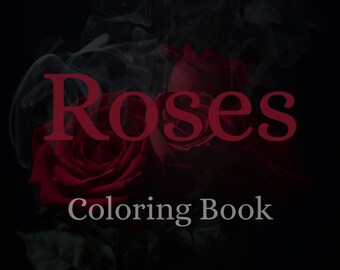 Rosengarten Ästhetisches Malbuch – 12 Elegante Blumen Ausmalseiten | Druckbare Pflanzenkunst (Digitaler Download)