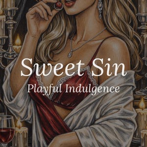 Sweet Sin Malbuch – Dark Romance Line Art | Verführerische feminine Ästhetik, druckbare PDF-Datei (9 Seiten)