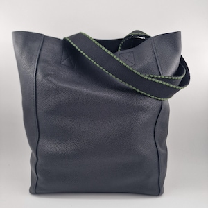 Große Leder TOTE Tasche, handgemachte Damen Shopper Tasche, schwarze Geldbörse – Leder Handtasche für Alltag, Büro, Reisen & Shopping