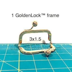3x1. Marco de monedero dorado de 5 pulgadas, monedero GoldenLock™, mini bolsos, carteras de cambio, monederos