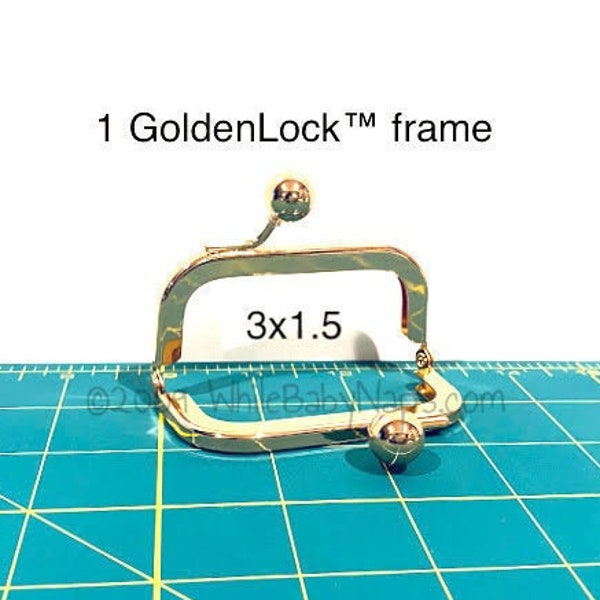 3x1. 5 inch Gold coin purse frame, GoldenLock™ coin purse, mini bags, change wallets, coin pouches