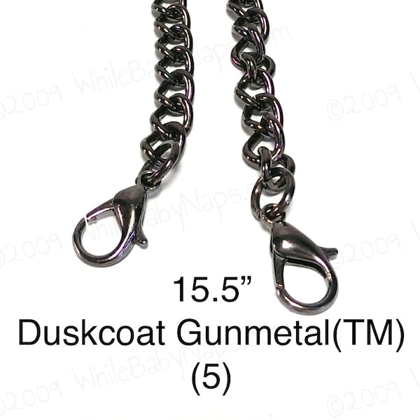 10% OFF 5 Duskcoat Gunmetal™ 15 inch purse chains, short chain for handbags, replacement purse chain, black chains, clutch chains