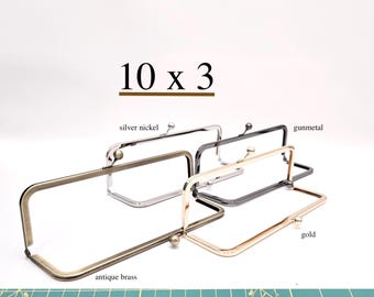 10x3 Metal Purse Frame Kiss Lock Classic Clutch Mother of the Bride Large Handbag Homecoming Clutch Mother's Day Gift Anti Brass Vintage Bag