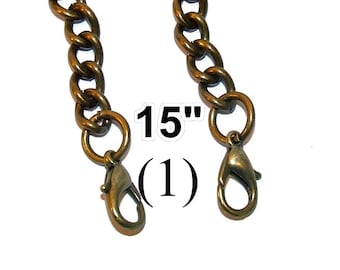 15.5 inch antique brass purse chain clutch short chain wristlet vintage purse anti gold metal links antique straps