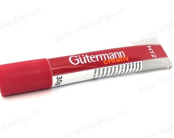 1 ORIGINAL Gutermann Creativ HT2 Textile Glue 30g - adhesive for metal, fabric, leather, DIY crafts, jewelry, wood, PVC, yarn, and glue hem