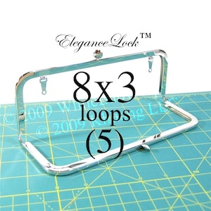 5 Nickel-free 8x3 purse frame with EleganceLock™ closure and LOOPS image 1