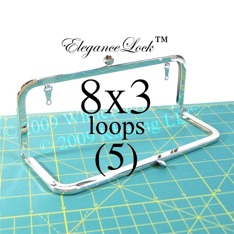 5 Nickel-free 8x3 purse frame with EleganceLock™ closure and LOOPS image 1