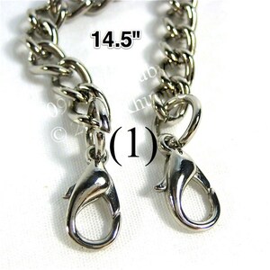 1 cadena de bolso sin níquel, color plata o esterlina de 15,5 pulgadas, correa de embrague corto, embragues de damas de honor, pulseras plateadas, cadena™ de embrague