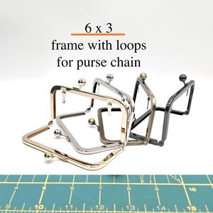 6 Inch Metal Clutch Purse Frame With LOOPS Antique Brass Closure Crossbody Vintage Bags Gold Y2K Wallets Nickel Kiss Lock 6x3 Frames