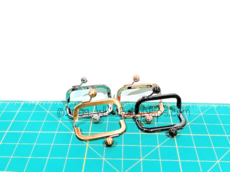 5 of 3x1.5 nickel metal coin purse frames, ball clasp, coin purses, small pouch, lipstick bag, FREE US SHIPPING image 6