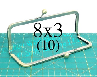 10 Antique Brass 8x3 purse frames for bridesmaids girlfriends baby shower