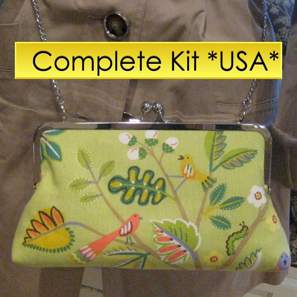 Complete 10 inch clutch kit everything including GLUE for USA Etsy