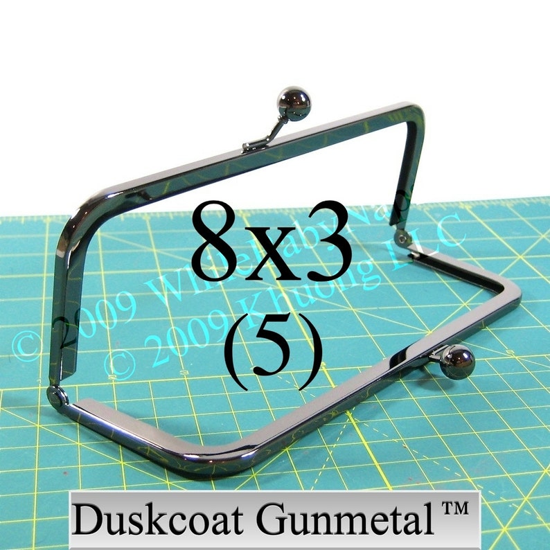 5 Duskcoat GunmetalTM 8x3 purse frame image 1