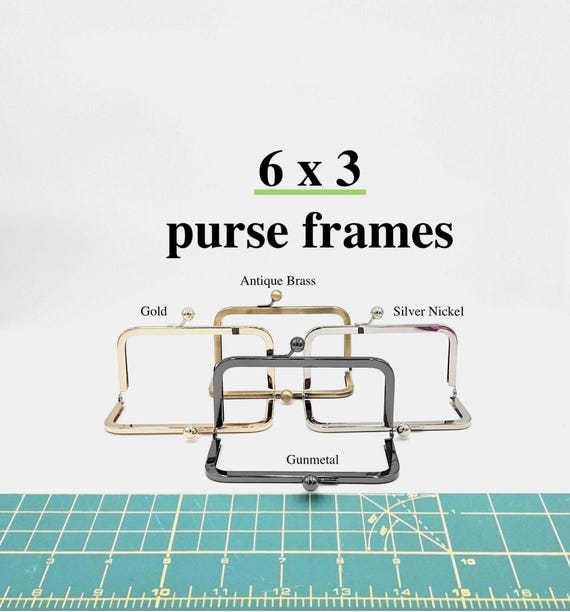 6x3 Inch Clutch Frame Bridesmaid Purse Flower Girl Handbag Antique Brass Silver Nickel Gunmetal Y2K Wallet Kiss Lock Cosmetic Bag Frame