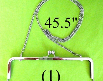 45.5 inch shoulder length nickel-free purse chain, bridal silver strap, crossbody clutch chain, evening purse chain, nickel silver strap