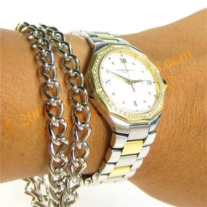 5 short nickel-free purse chains, 15.5 inch silver clutch chains, handbag straps, silver wristlets, purse chains, wallet metal straps image 4