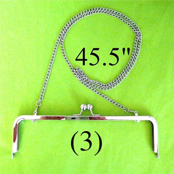 5% OFF 3 shoulder length 45.5 inch nickel-free purse chain, handbag straps, elegant clutch straps, silver purse chains, bridesmaid handbags