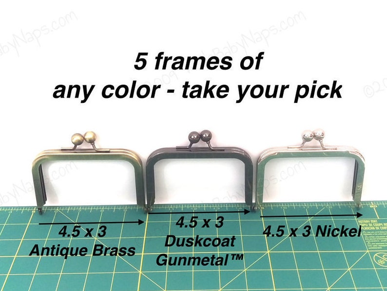 5 Frames Of 4 5x3 Purse Frame Inch Wallet Sized Clutch Image 0