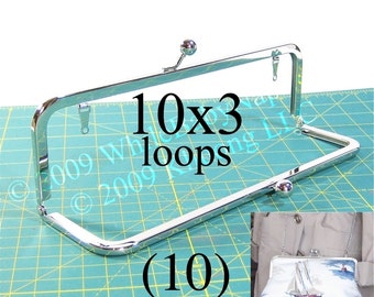 10% OFF 10 Nickel-free frames, 10" silver frames with LOOPS, large crossbody bag, Mother of the Bride, Homecoming or Prom, shoulder bag