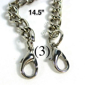 Cadena para bolso sin níquel de 3,5 cm, cadena para bolso de mano plateada de 15,5 pulgadas, correas para bolso, muñequeras plateadas, cadenas para bolso de mano para damas de honor, cadenas elegantes