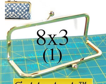 8x3 Goldenlock(TM) metal purse frame