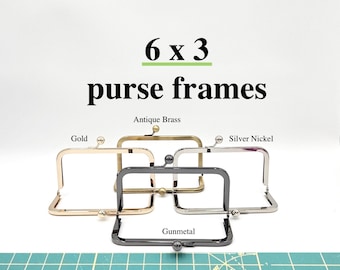 Marco para bolso de 6 x 3 pulgadas, latón antiguo, bronce, plata, níquel, cierre, bolso de mano, Y2K, bolso de fiesta, marco dorado, cartera, bolso vintage, cierre de bola