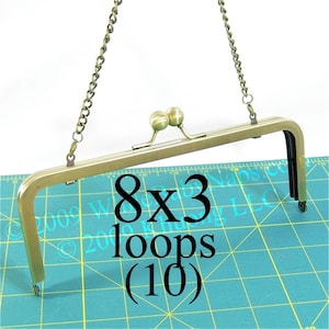 10 frames of 8x3 Antique Brass with loops FREE US SHIPPING