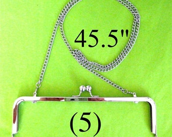 10% OFF 5 crossbody 45.5 inch nickel-free purse chain, elegant long strap, brides clutch chains, silver purse straps, classic handbags chain