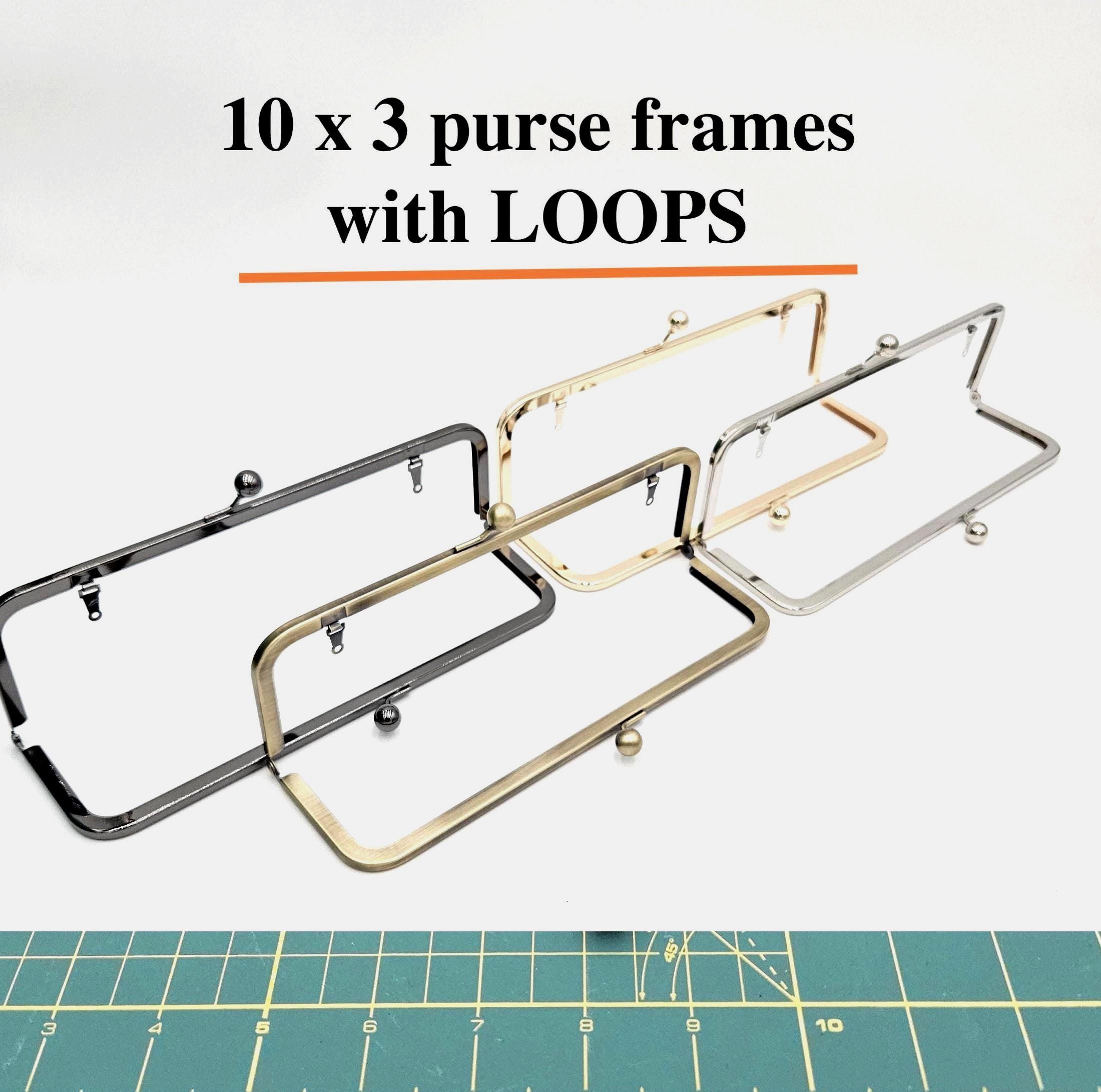 10x3 Antique Brass With LOOPS 10 Inch Nickel Crossbody Vintage