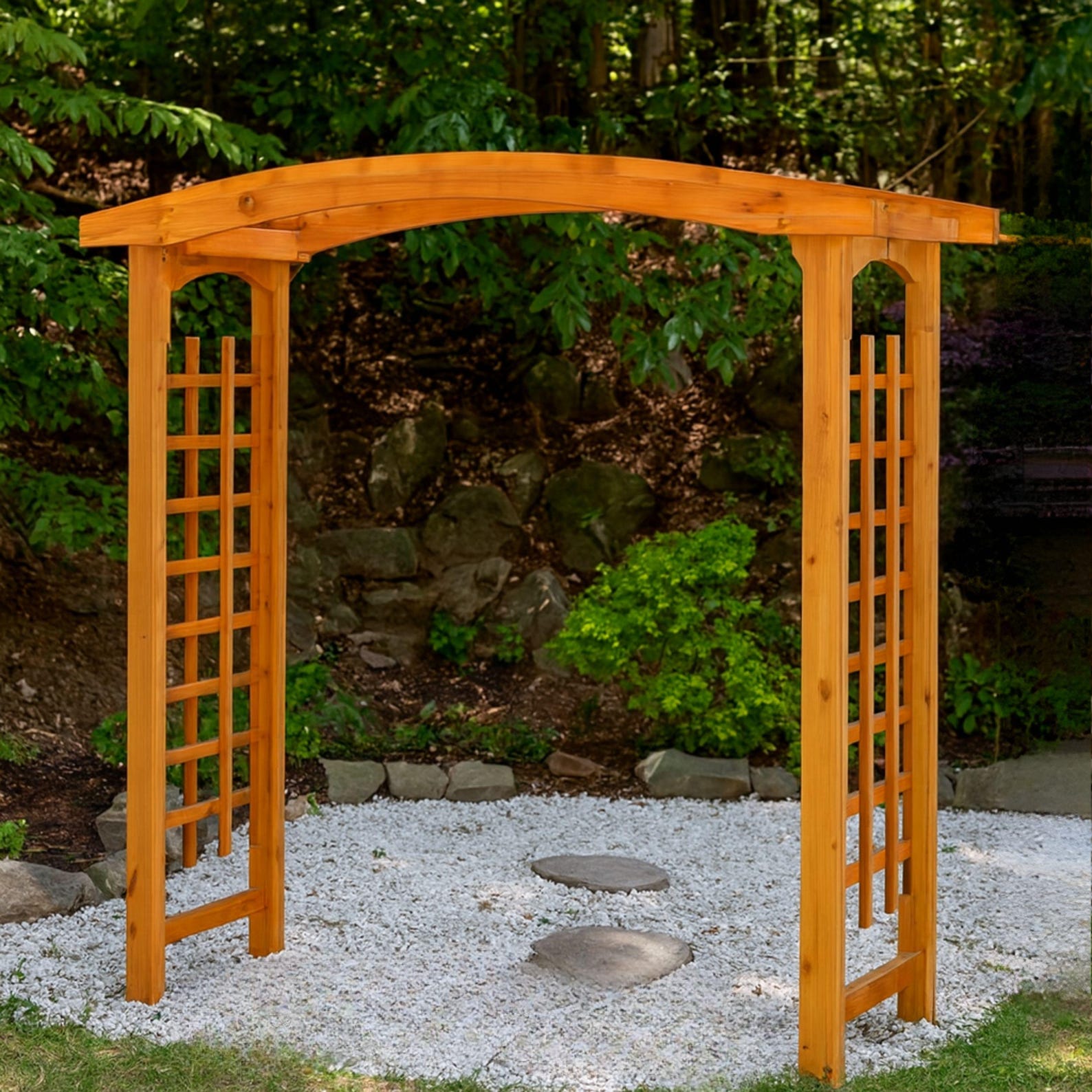 Garden Arbor | Handcrafted Wooden Trellis for Climbing Plants Outdoor ...