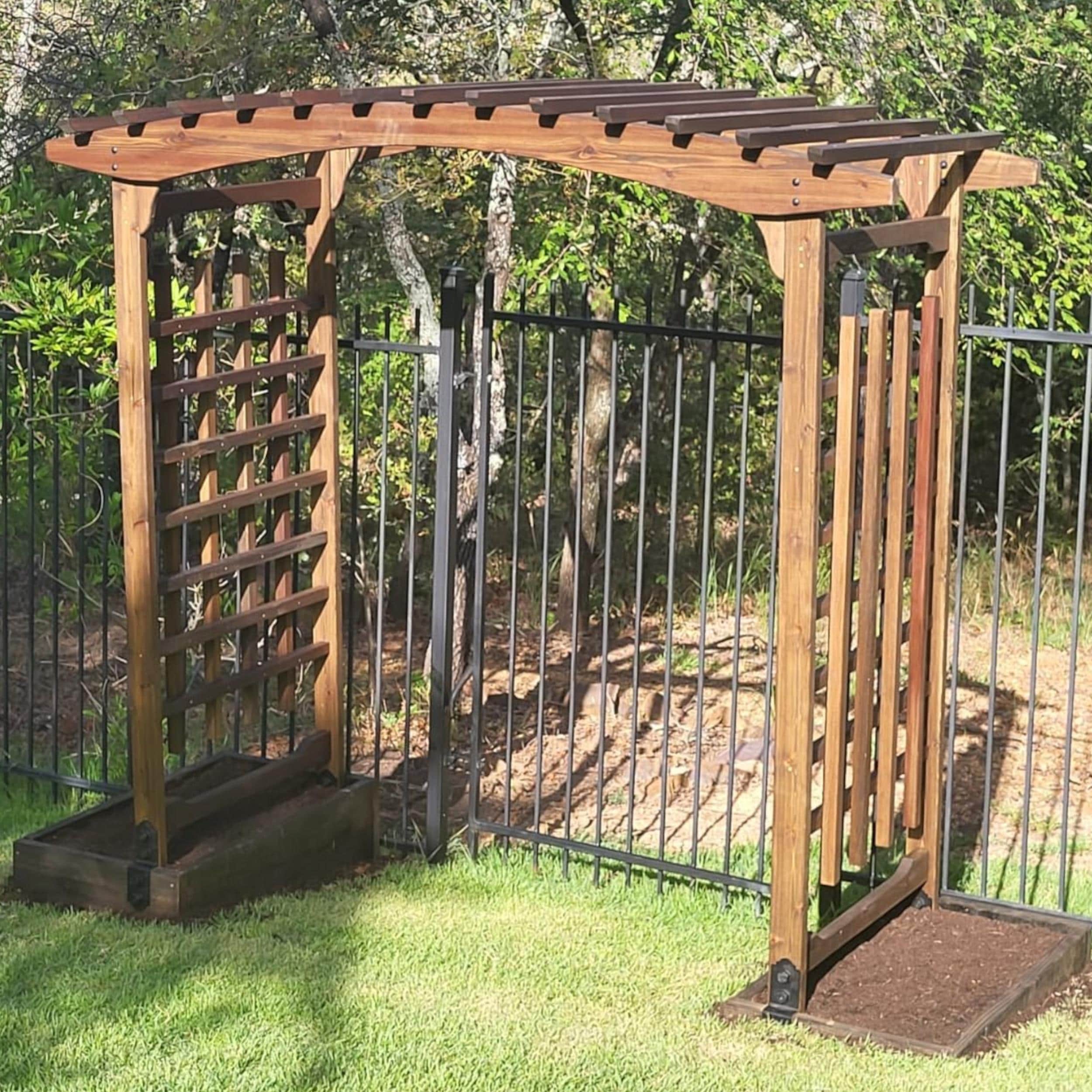 Garden Arbor | Handcrafted Wooden Trellis for Climbing Plants Outdoor ...