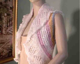 ELEGANT VEST/BOLERO - Fiber Art As It's Finest, Chic & Feminine, World Famous Orenburg Lace Wool