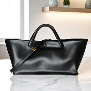 Französische Einkaufstasche aus echtem Leder im Nischenstil mit großer Kapazität Crossbody für Damen, minimalistische, schicke Pendler-Geldbeutel, lässige Alltagstasche