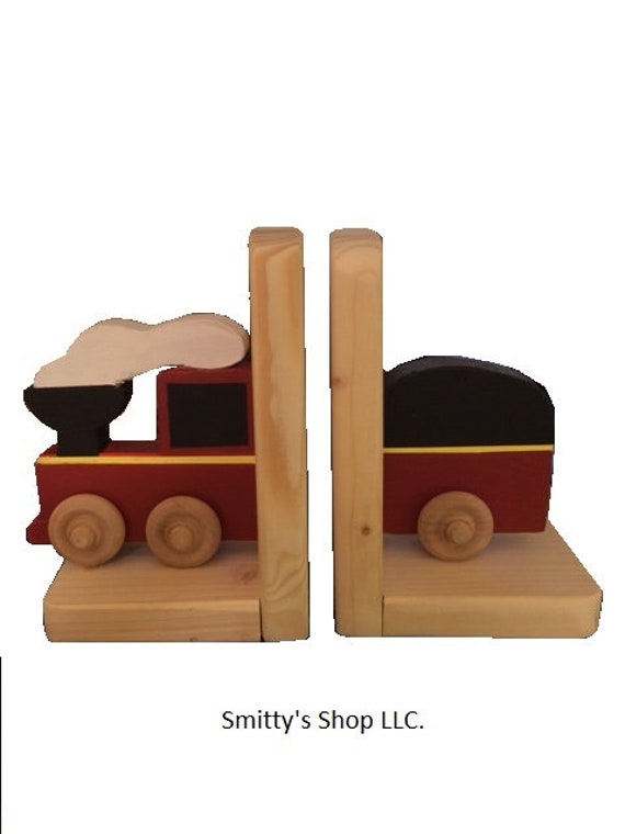 Hand Made In Uk Red Tractor Wooden Bookends