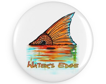 Artistic Water's Edge Magnet Decorative Home Decor Fishing Gift Ocean Lovers Kitchen Accent Collectible